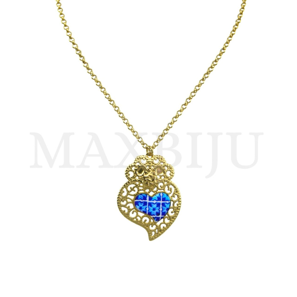 Viana Heart Stainless Steel Necklace  45cm.