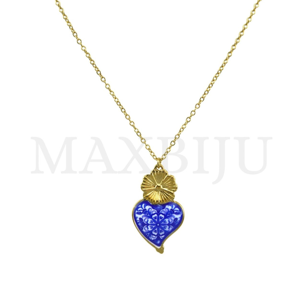 Viana Heart Stainless Steel Necklace  45cm.
