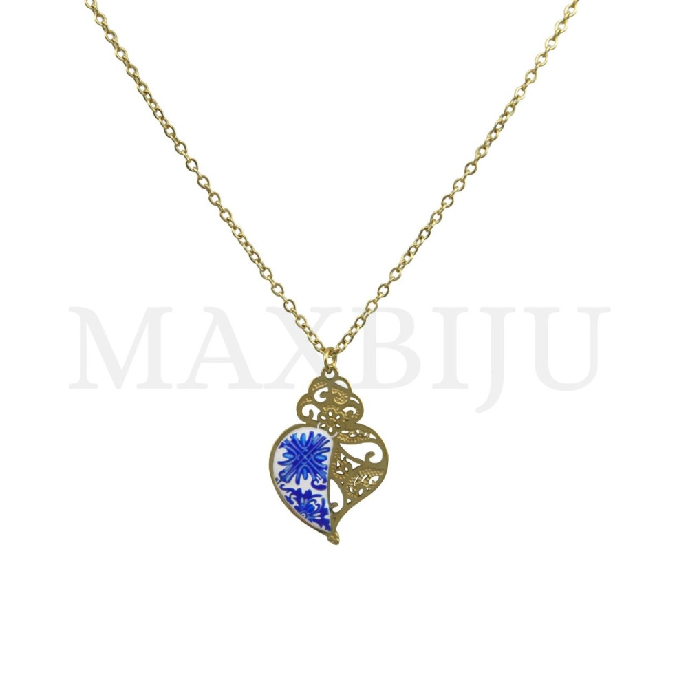 Viana Heart Stainless Steel Necklace  45cm.