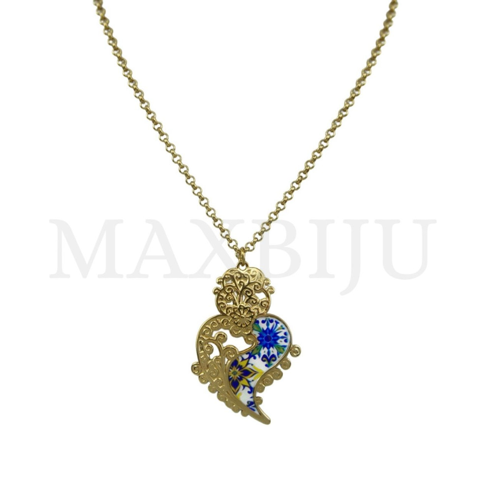 Viana Heart Stainless Steel Necklace  45cm.
