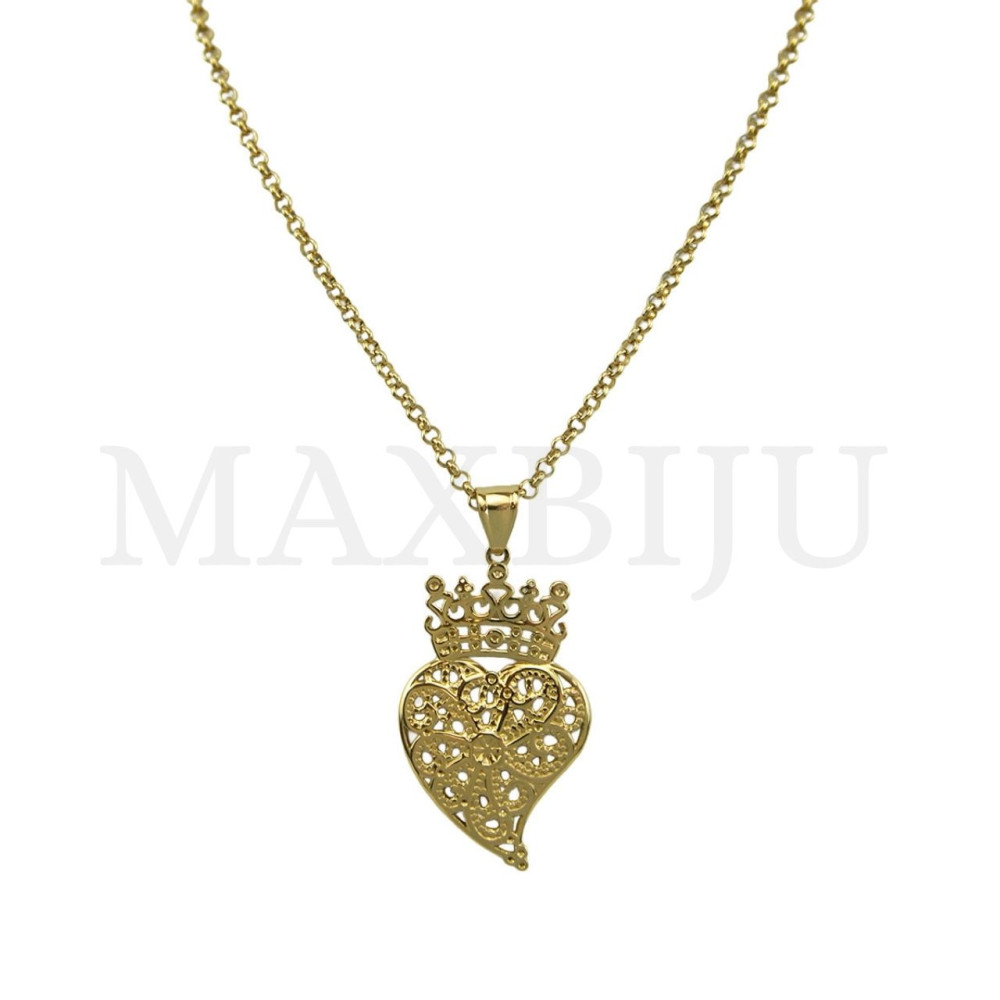 Viana Heart Stainless Steel Necklace  45cm.