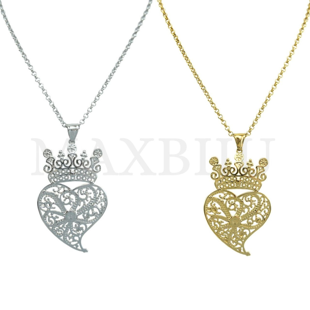 Viana Heart Stainless Steel Necklace  45cm.