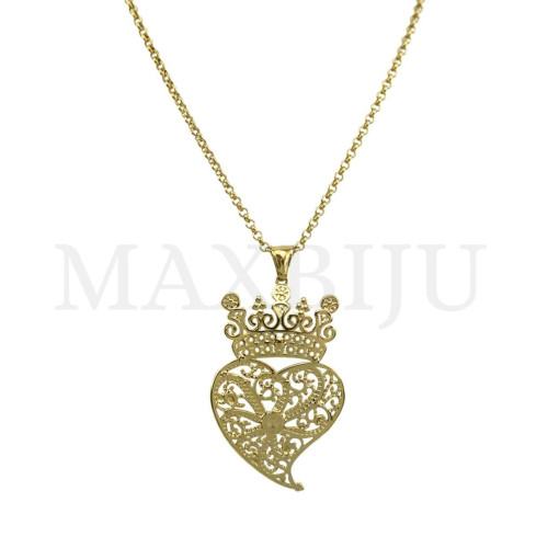 Viana Heart Stainless Steel Necklace  45cm.