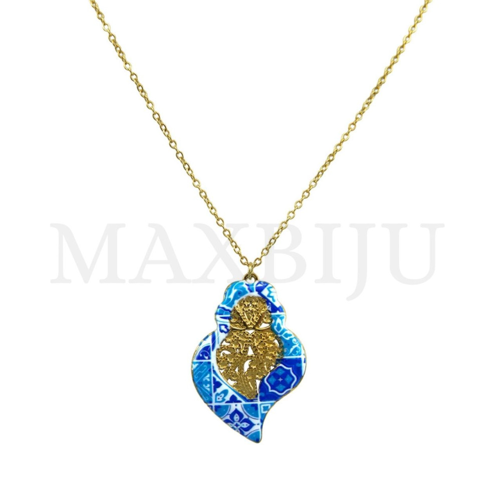 Viana Heart Stainless Steel Necklace  45cm.