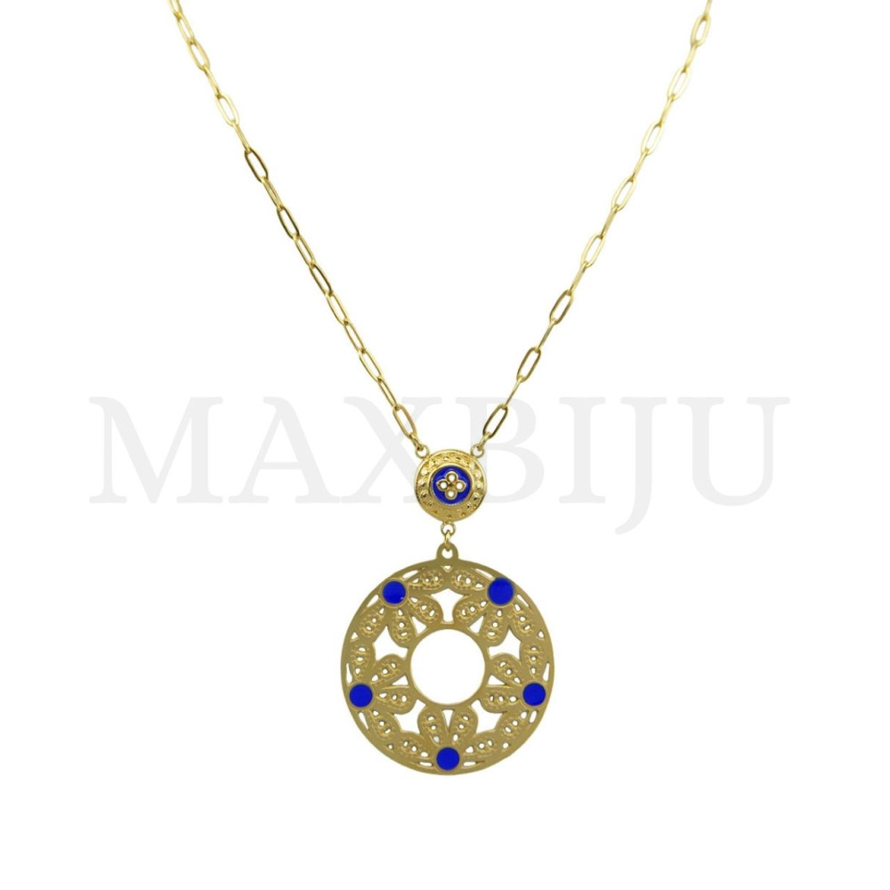 Portuguese-style stainless steel necklace 45cm.