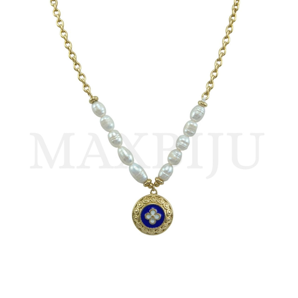 Portuguese-style stainless steel necklace 45cm.