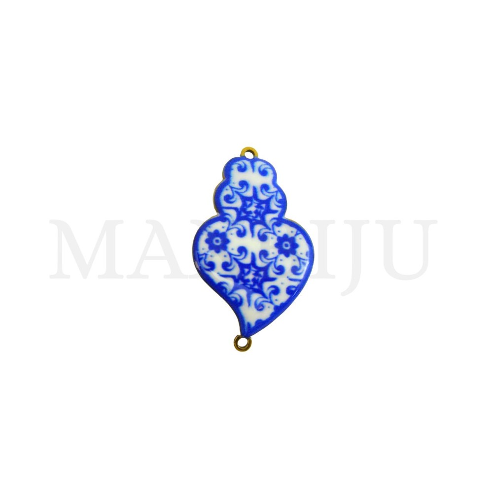 Stainless Steel Spacer - Viana Heart 17x28mm