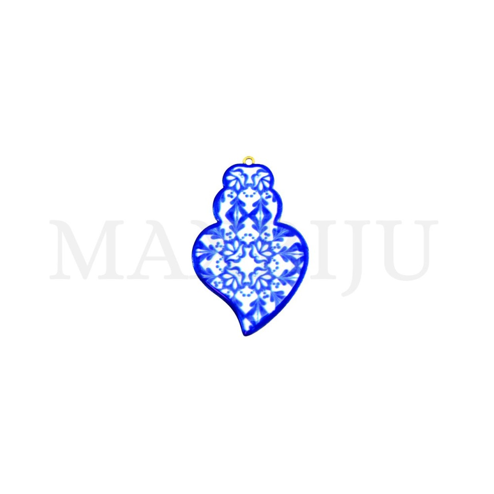 Stainless Steel Pendant - Viana Heart 23x36mm