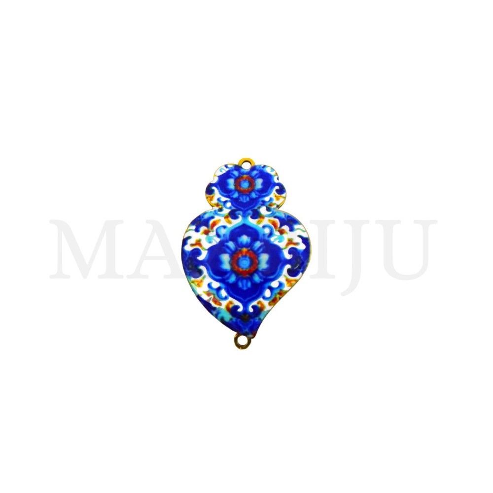 Stainless Steel Spacer - Viana Heart 18x27mm