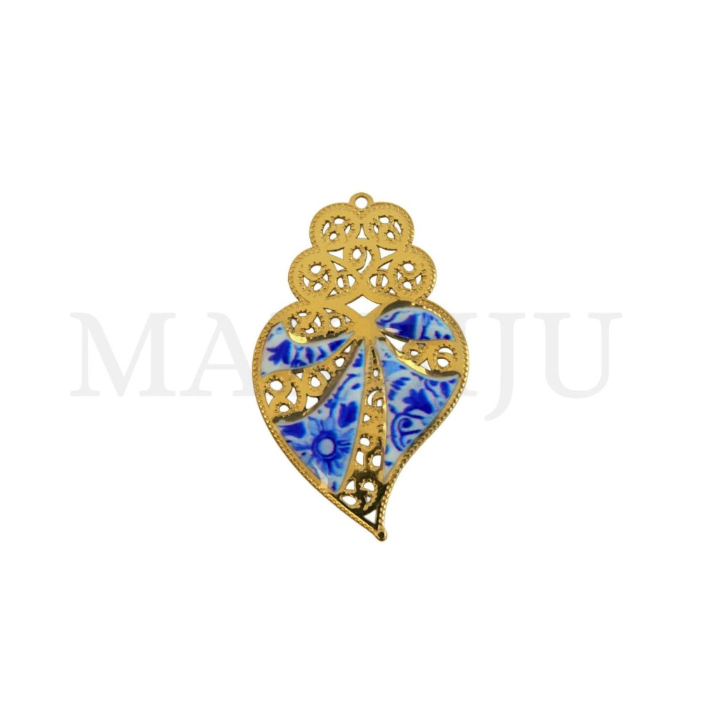 Stainless Steel Pendant - Viana Heart 22x31mm