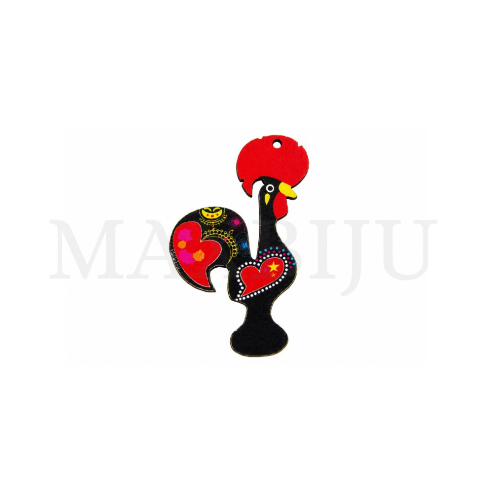 Wooden Pieces - Barcelos Rooster 26x45mm.