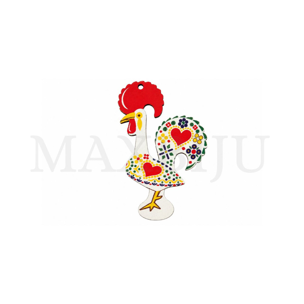 Wooden Pieces - Barcelos Rooster 30x45mm.