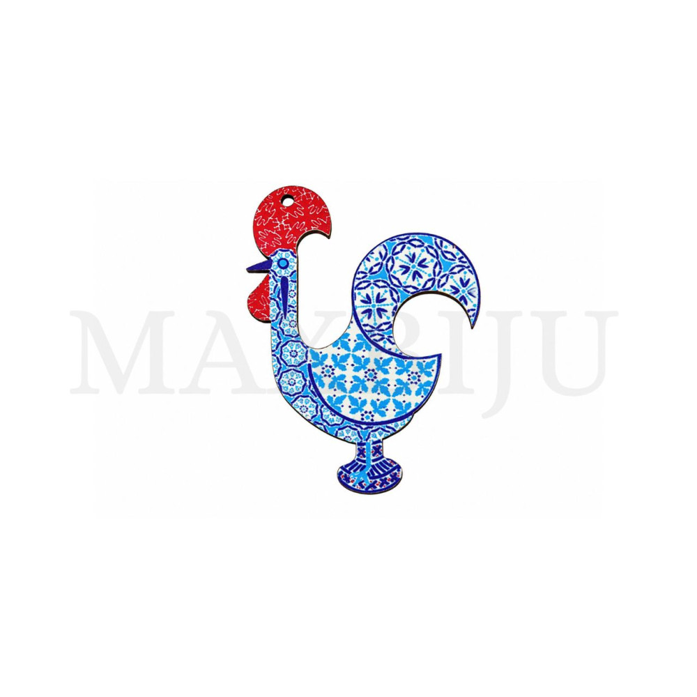 Wooden Pieces - Barcelos Rooster 36x45mm.