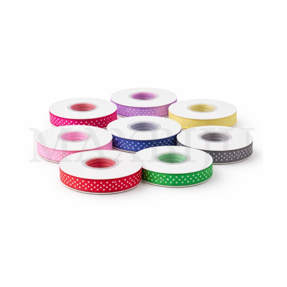 Gorgorão Ribbon Roll with Polka Dots - 10MM