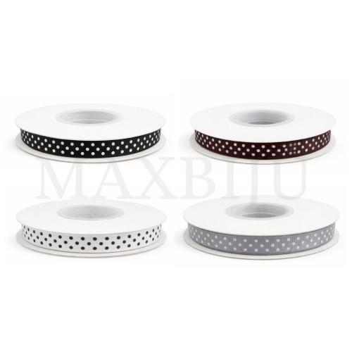 Gorgorão Ribbon Roll with Polka Dots - 10MM