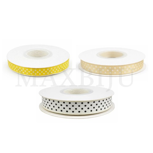 Gorgorão Ribbon Roll with Polka Dots - 10MM