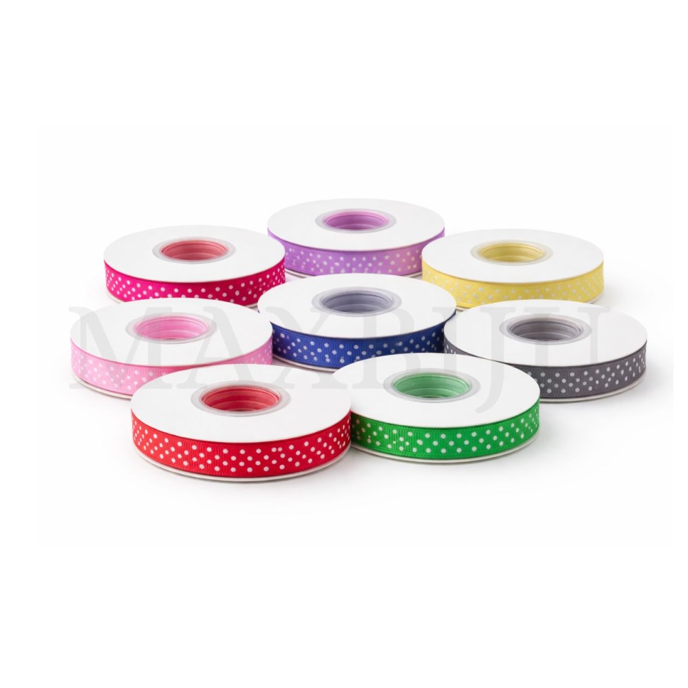 Gorgorão Ribbon Roll with Polka Dots - 15MM