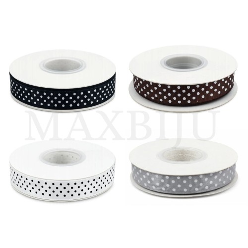 Gorgorão Ribbon Roll with Polka Dots - 15MM