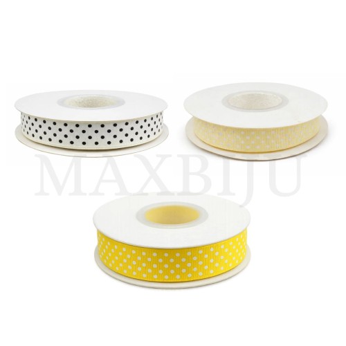 Gorgorão Ribbon Roll with Polka Dots - 15MM