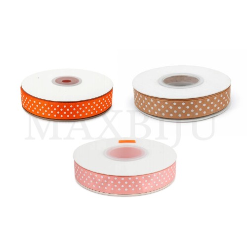 Gorgorão Ribbon Roll with Polka Dots - 15MM
