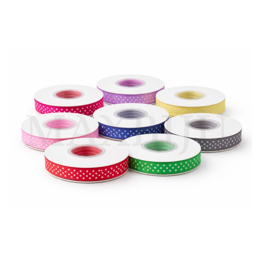 Gorgorão Ribbon Roll with Polka Dots - 25MM