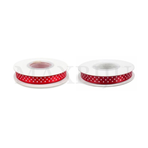 Satin Ribbon Roll with Polka Dots - 1.0CM