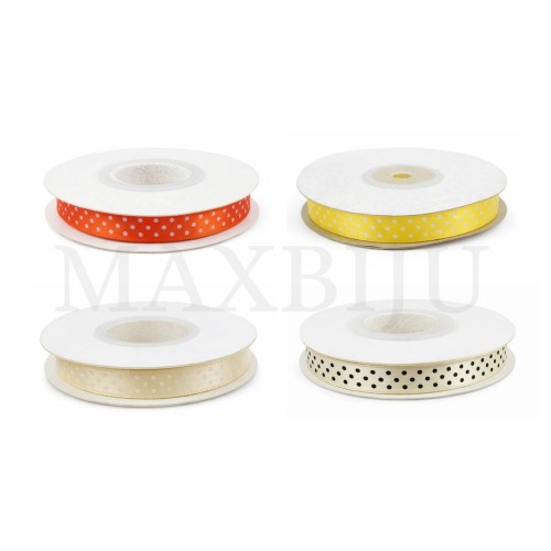 Satin Ribbon Roll with Polka Dots - 1.0CM