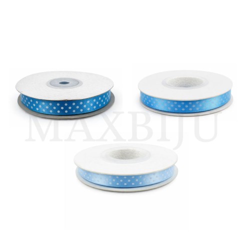 Satin Ribbon Roll with Polka Dots - 1.0CM