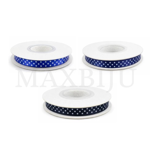 Satin Ribbon Roll with Polka Dots - 1.0CM