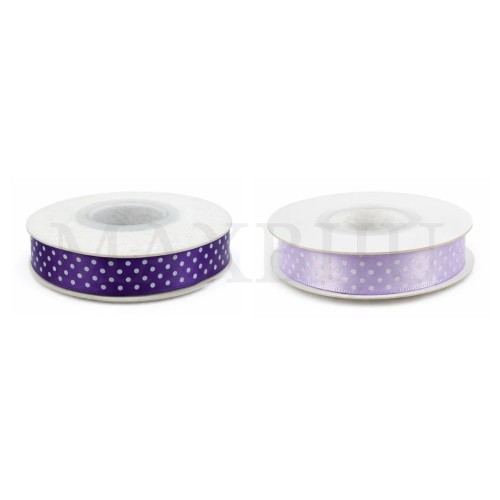 Satin Ribbon Roll with Polka Dots - 1.5CM