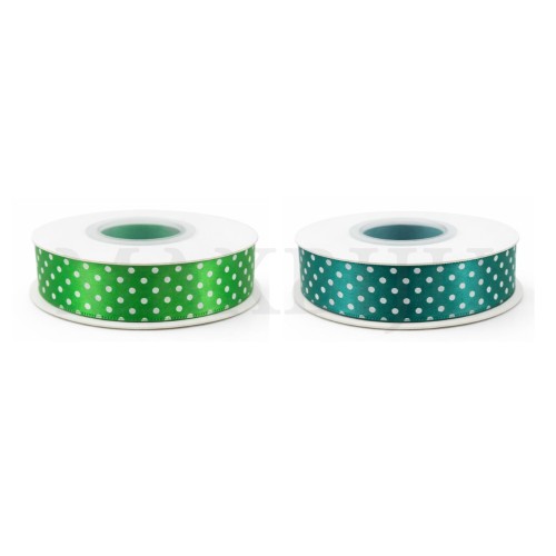 Satin Ribbon Roll with Polka Dots - 2.5CM