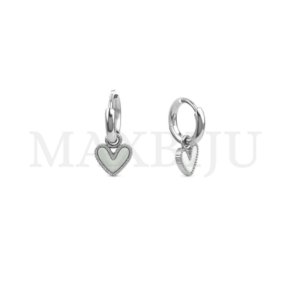 Steel Heart Earrings - 8x19mm