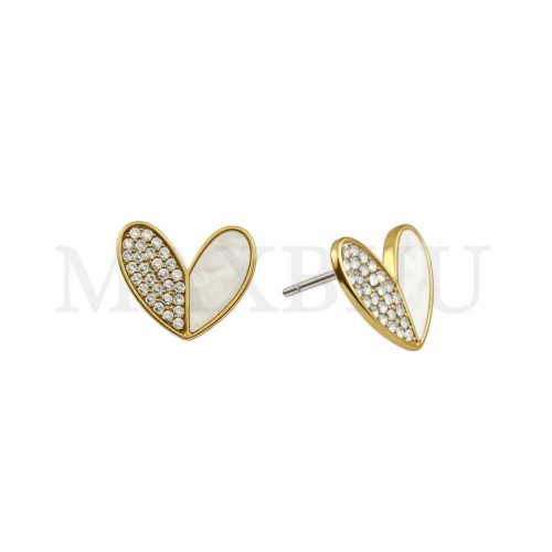 Heart Metal Earrings - 21x18mm