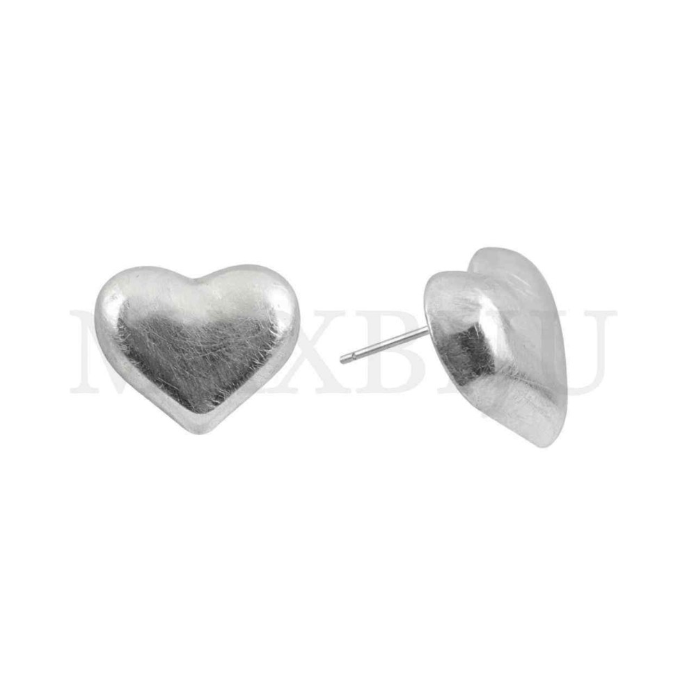 Heart Metal Earrings - 20x21mm