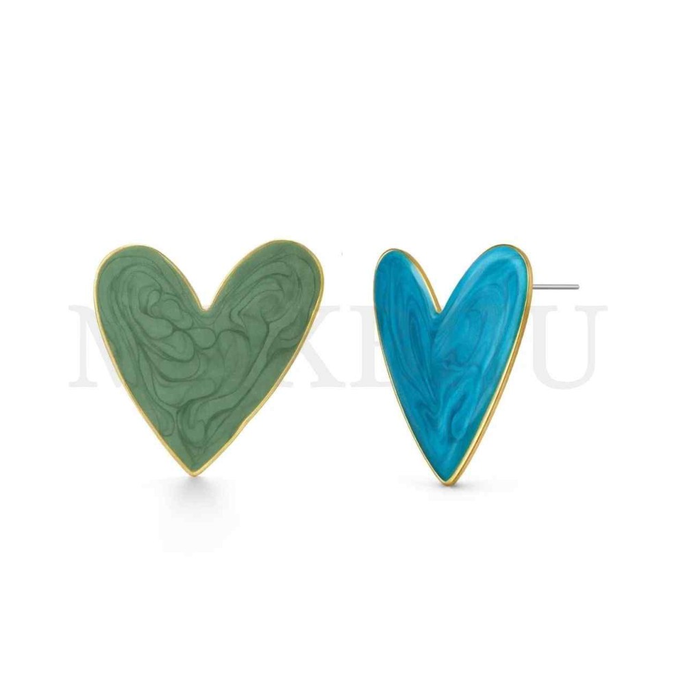 Heart Metal Earrings - 32x34mm
