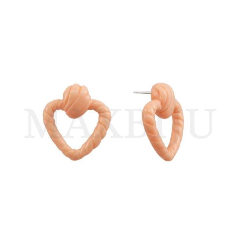Heart Resin Earrings - 34x38mm