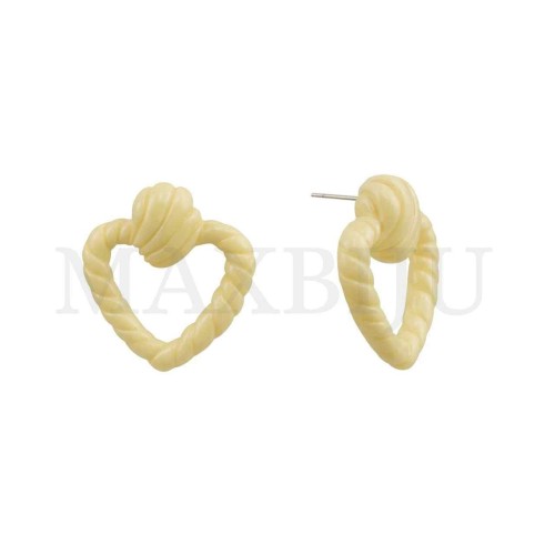Heart Resin Earrings - 34x38mm