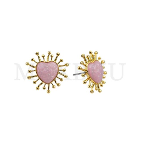 Heart Metal Earrings - 40X40mm