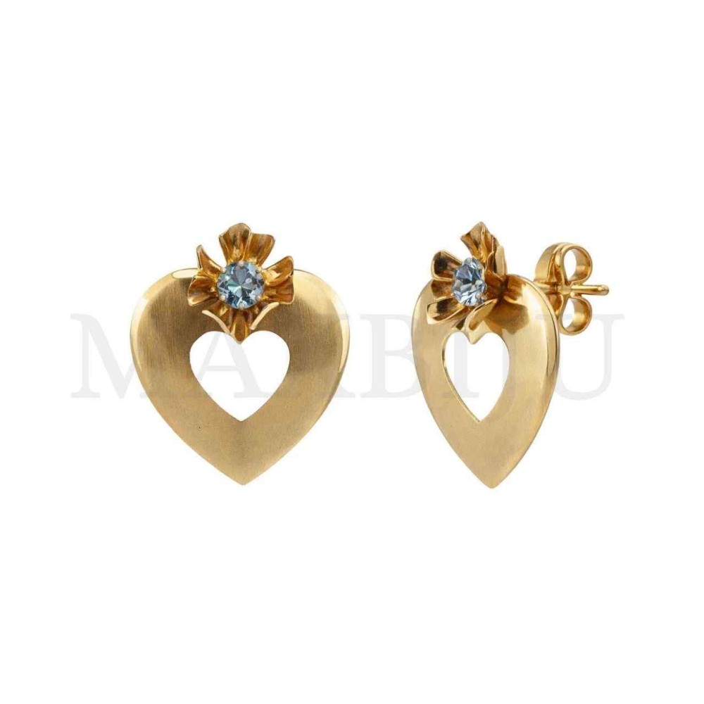 Heart Metal Earrings - 37x37mm