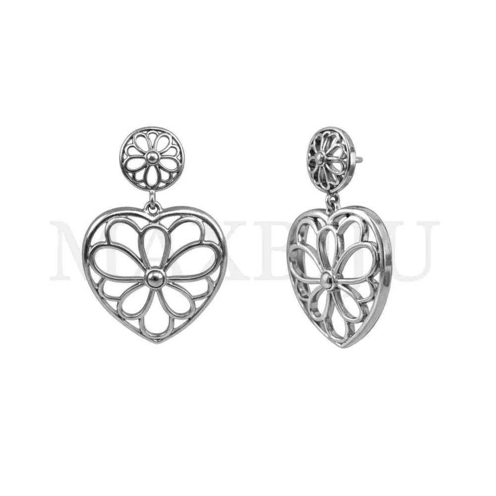 Heart Metal Earrings - 34x50mm