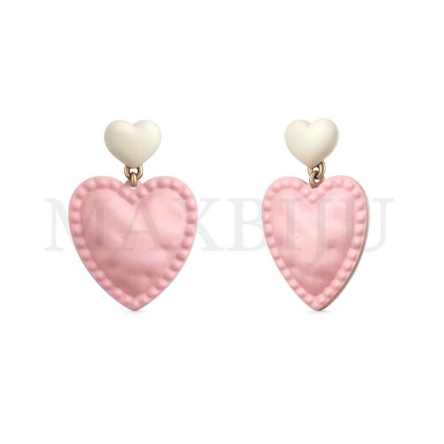 Heart Metal Earrings - 50X60mm