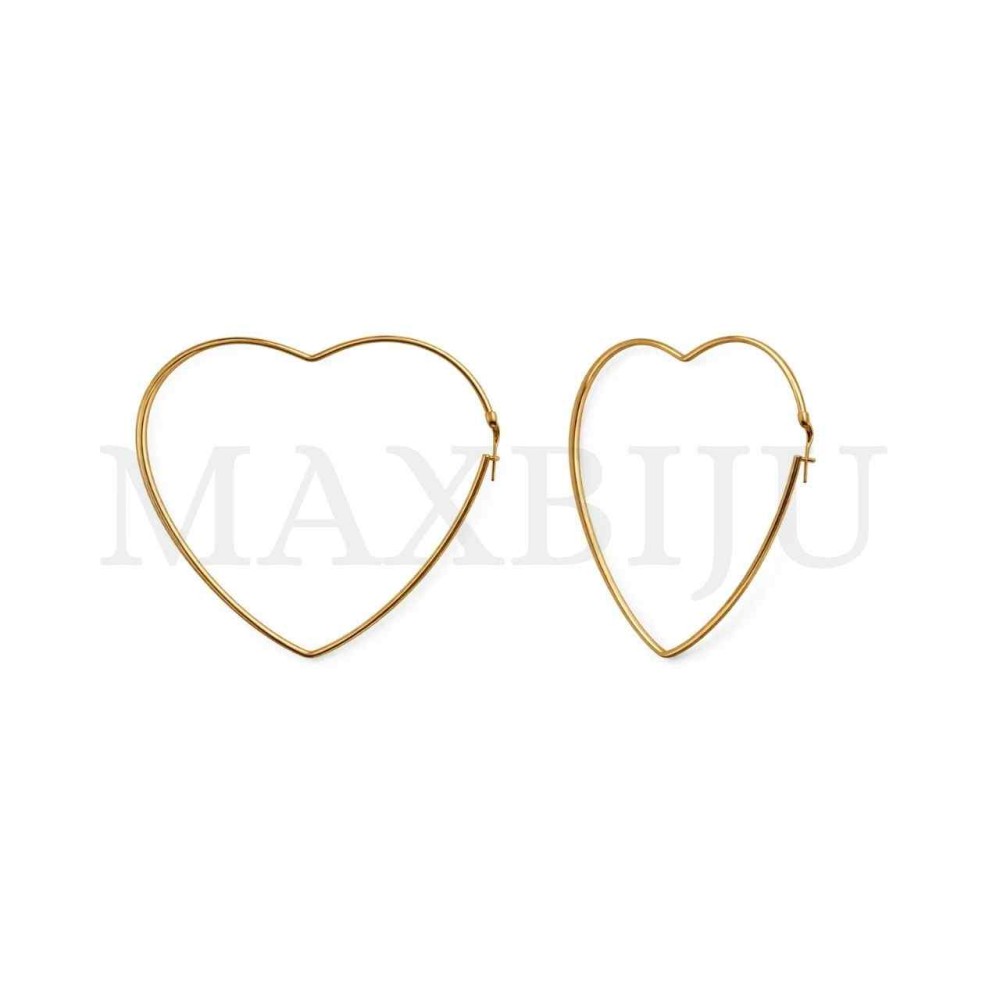 Heart Metal Earrings - 100X85mm