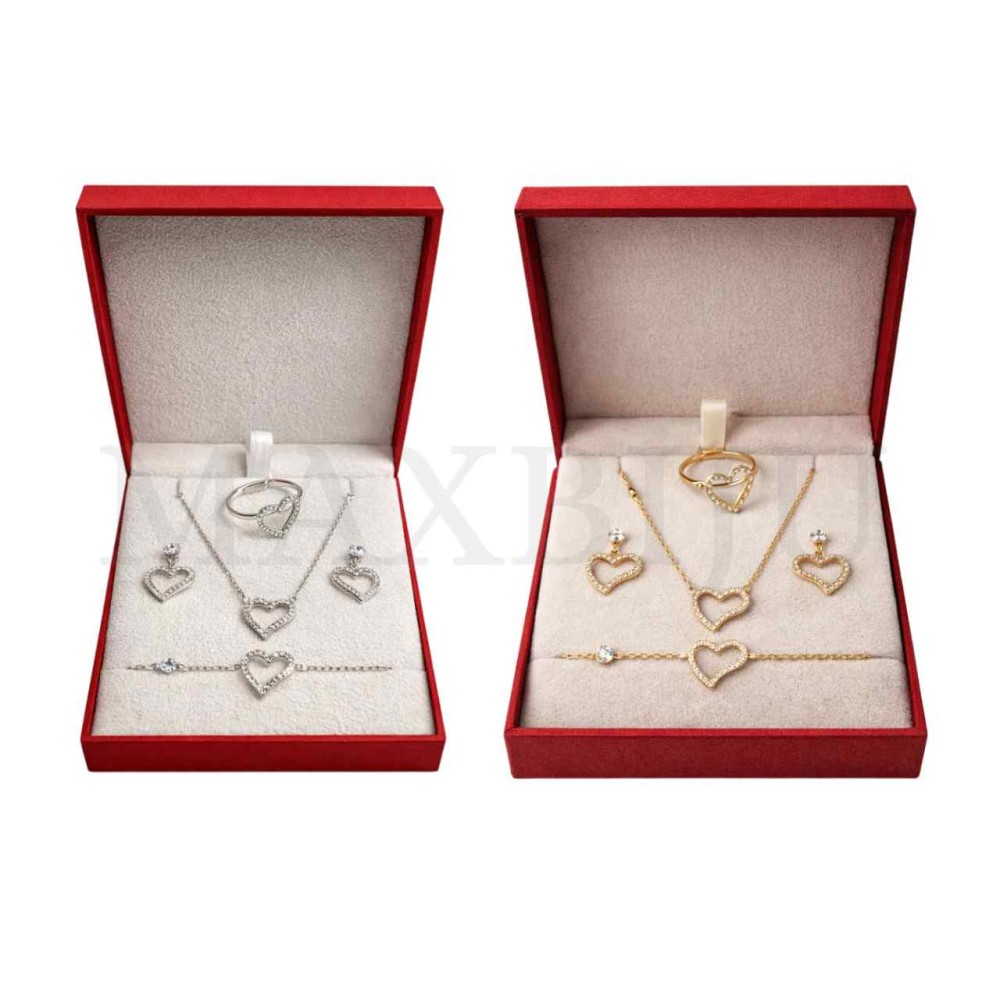 Stainless Steel Valentine's Day Set 7,5x9,5cm (Adjustable Ring)