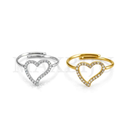 Stainless Steel Valentine's Day Set 7,5x9,5cm (Adjustable Ring)