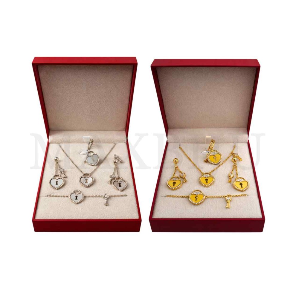 Stainless Steel Valentine's Day Set 7,5x9,5cm (Adjustable Ring)