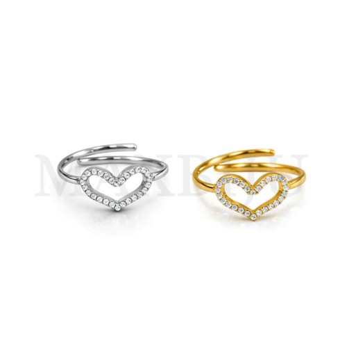 Stainless Steel Valentine's Day Set 7,5x9,5cm (Adjustable Ring)
