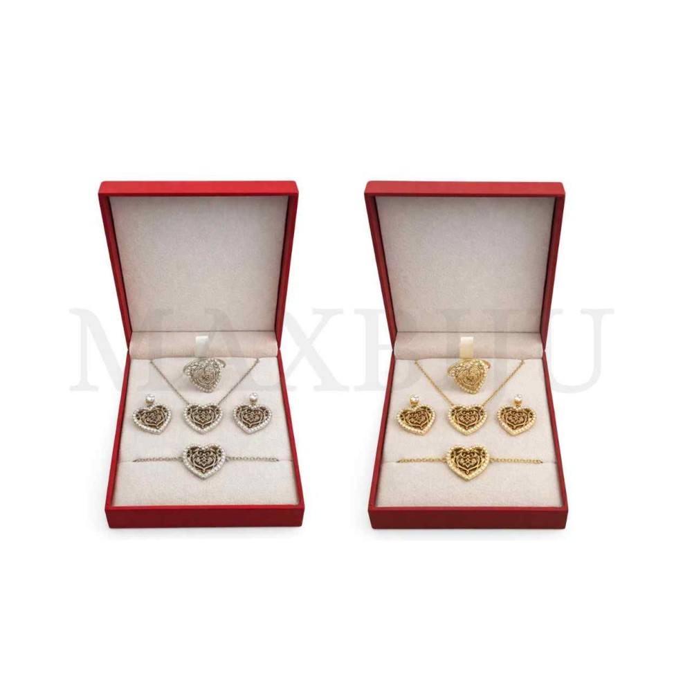 Stainless Steel Valentine's Day Set 7,5x9,5cm (Adjustable Ring)