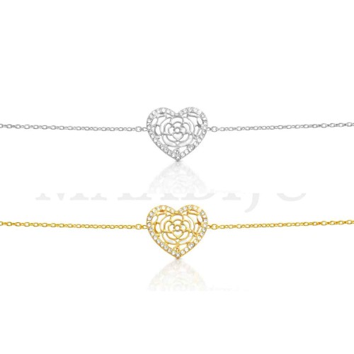 Stainless Steel Valentine's Day Set 7,5x9,5cm (Adjustable Ring)