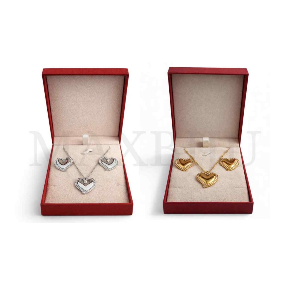 Stainless Steel Valentine's Day Set 7,5x9,5cm (Adjustable Ring)