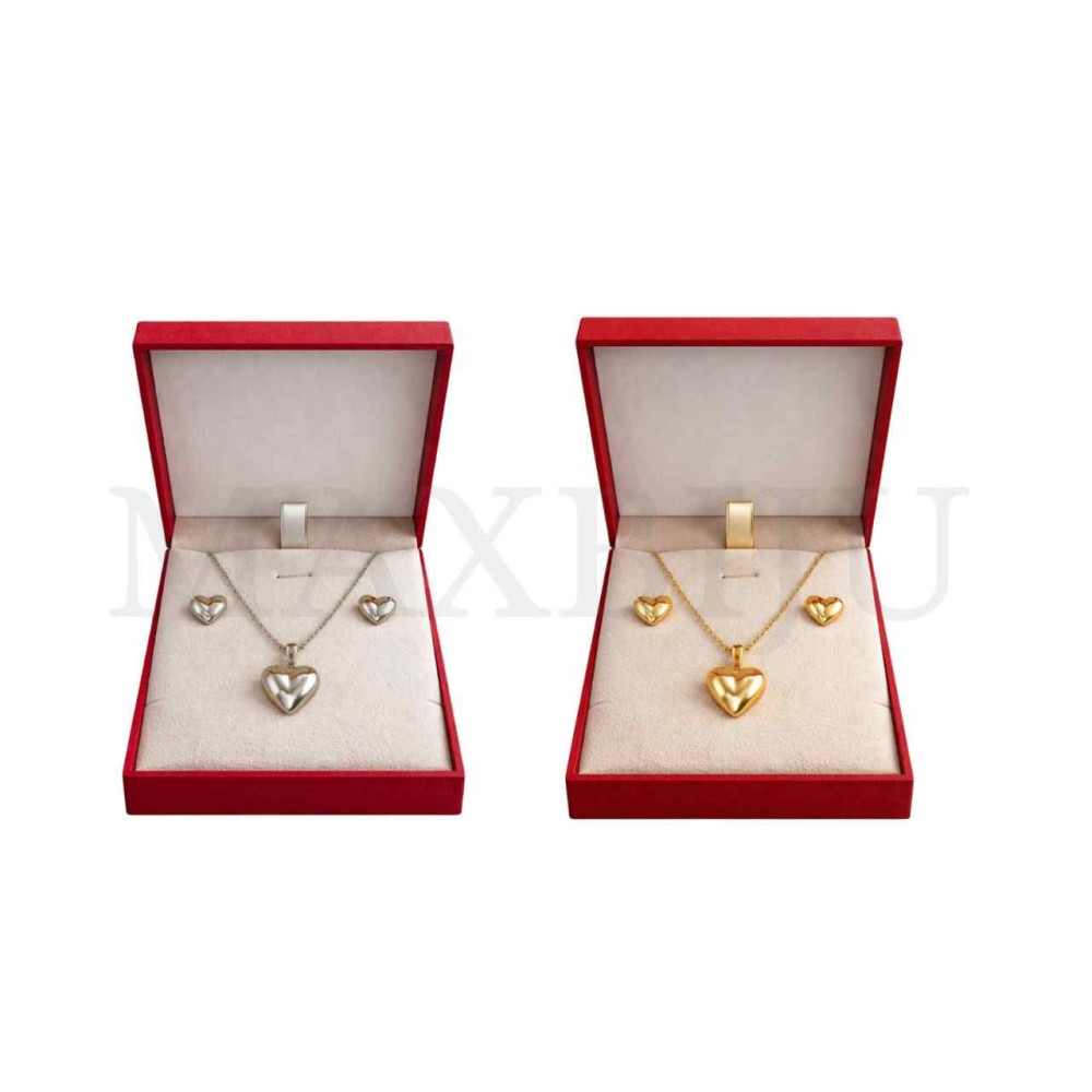 Rodium Valentine's Day Set 7,5x9,5cm (Adjustable Ring)